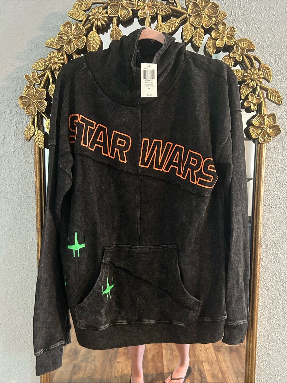 Our Universe Gray Washed Star Wars Hoodie